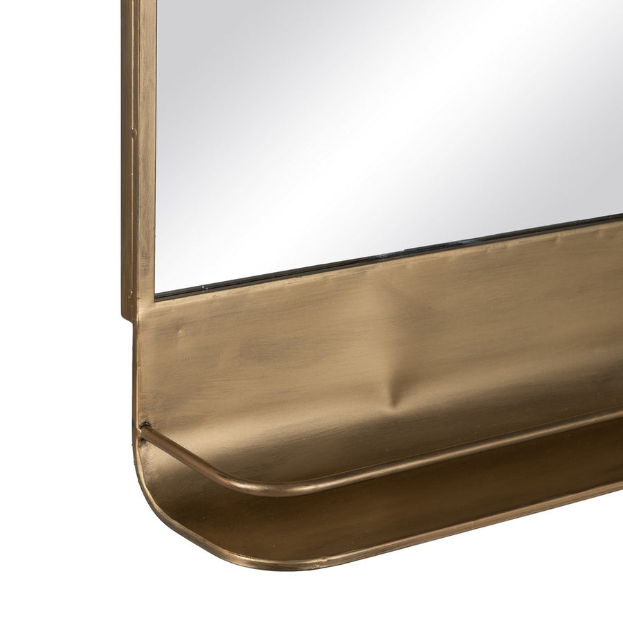 ESPEJO ORO ENVEJECIDO METAL-CRISTAL 62 X 16 X 65 CM