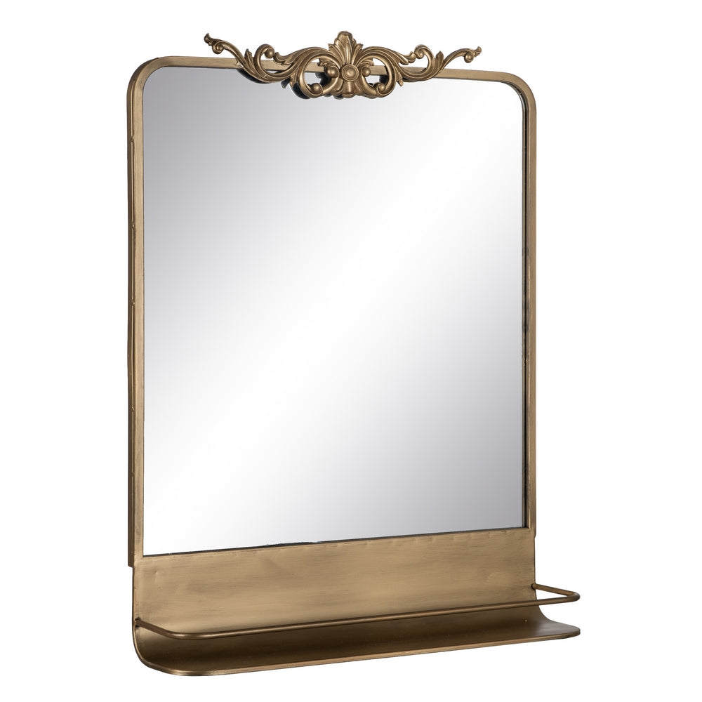 ESPEJO ORO ENVEJECIDO METAL-CRISTAL 62 X 16 X 65 CM