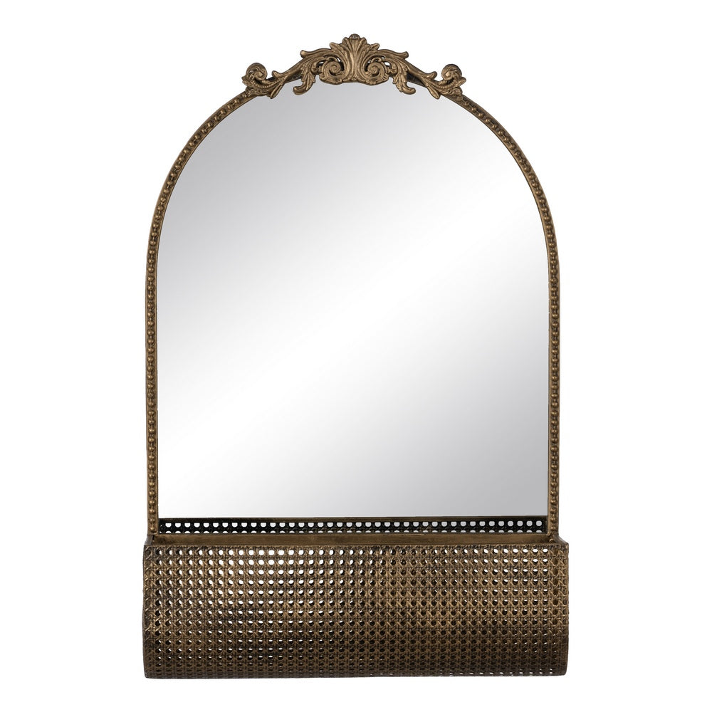 ESPEJO ORO ENVEJECIDO METAL-CRISTAL 47 X 17,50 X 53 CM