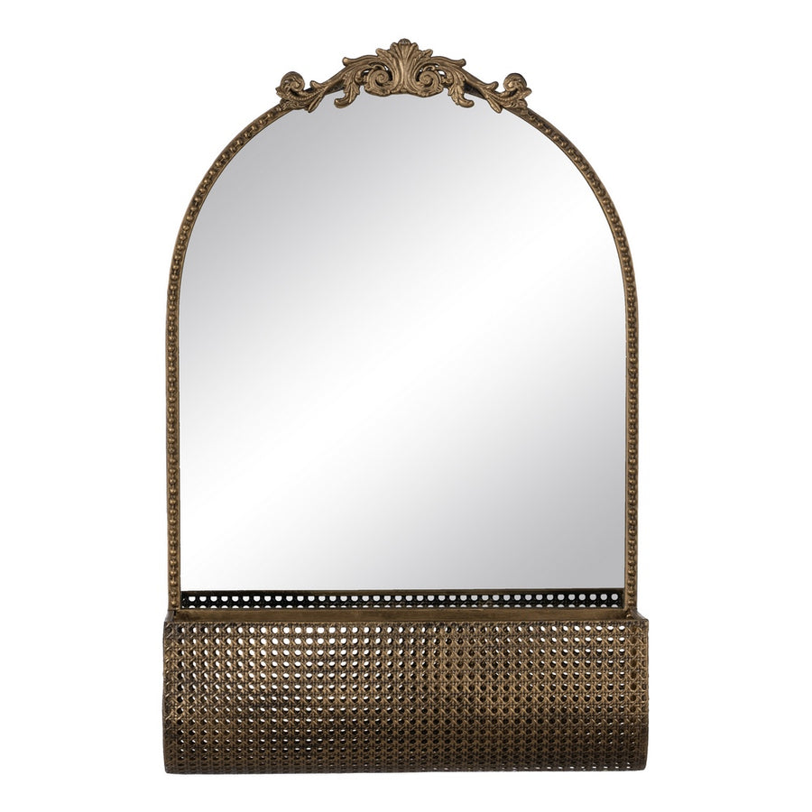 ESPEJO ORO ENVEJECIDO METAL-CRISTAL 47 X 17,50 X 53 CM