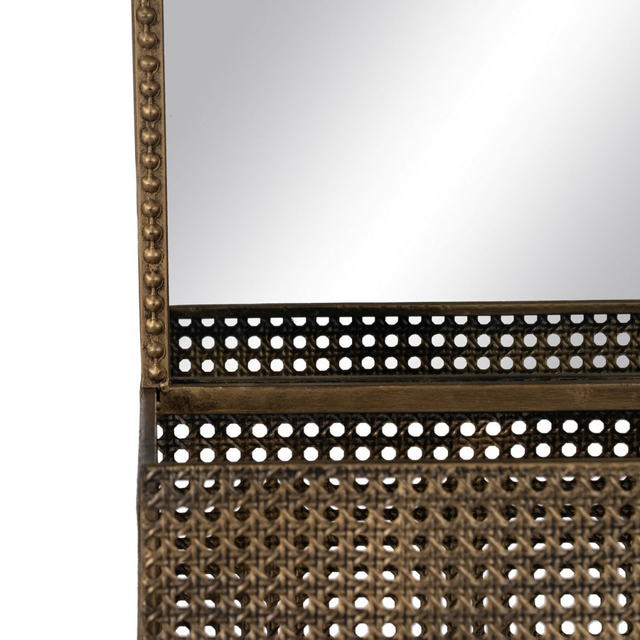 ESPEJO ORO ENVEJECIDO METAL-CRISTAL 47 X 17,50 X 53 CM