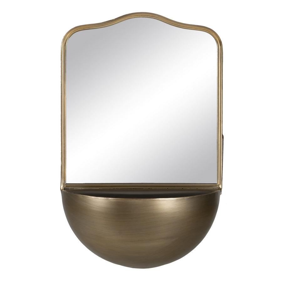 ESPEJO ORO ENVEJECIDO METAL-CRISTAL 40 X 20 X 37 CM