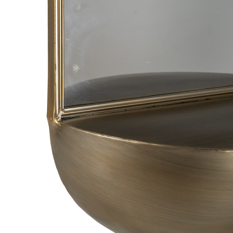 ESPEJO ORO ENVEJECIDO METAL-CRISTAL 40 X 20 X 37 CM
