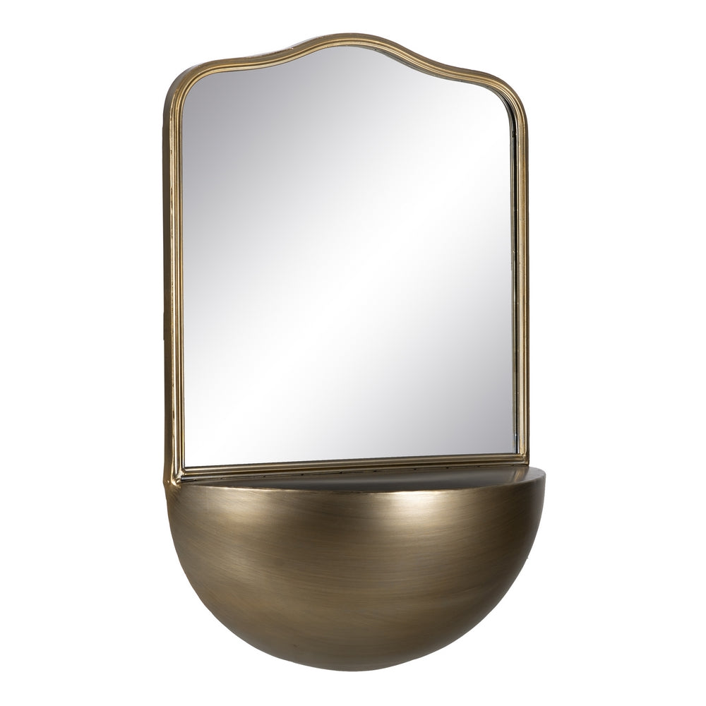 ESPEJO ORO ENVEJECIDO METAL-CRISTAL 40 X 20 X 37 CM