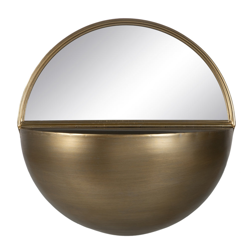 ESPEJO ORO ENVEJECIDO METAL-CRISTAL 36 X 17 X 40 CM