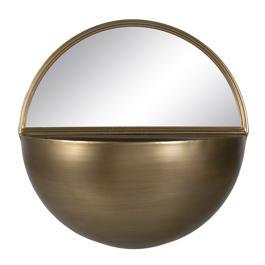 ESPEJO ORO ENVEJECIDO METAL-CRISTAL 36 X 17 X 40 CM