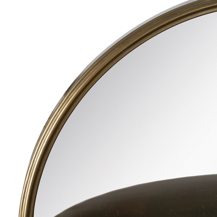 ESPEJO ORO ENVEJECIDO METAL-CRISTAL 36 X 17 X 40 CM
