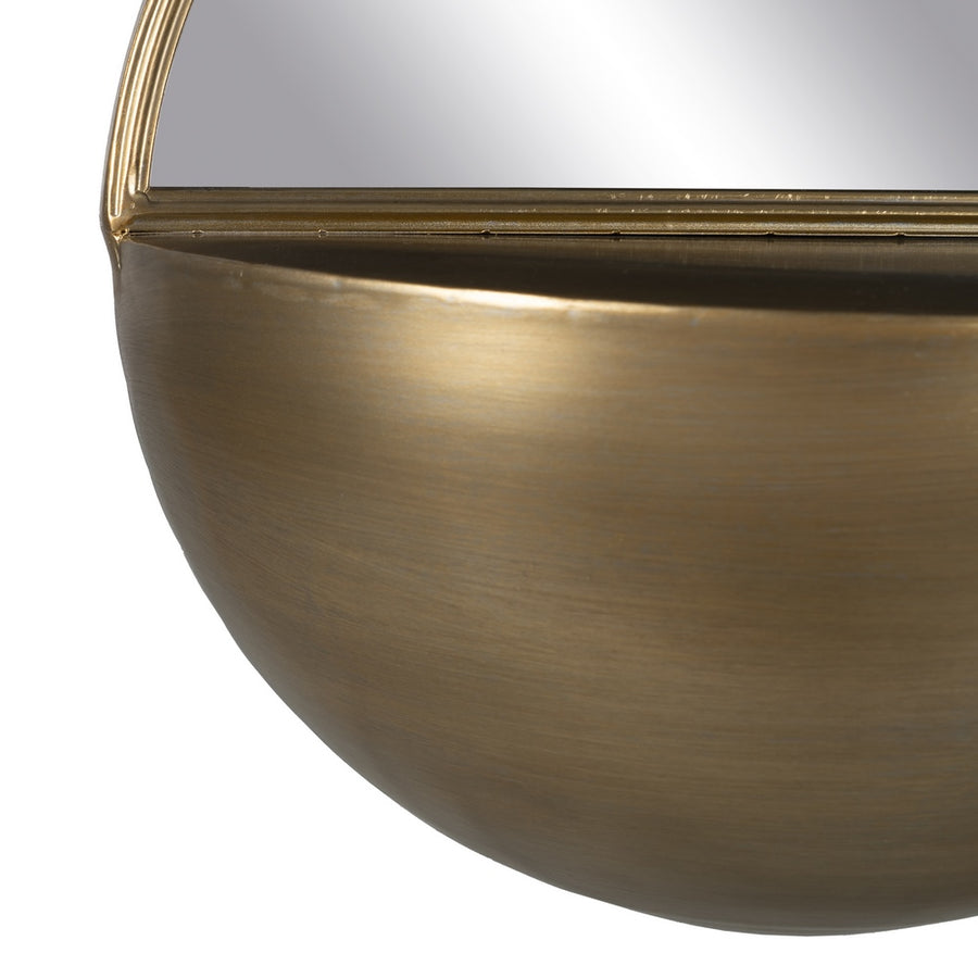 ESPEJO ORO ENVEJECIDO METAL-CRISTAL 36 X 17 X 40 CM
