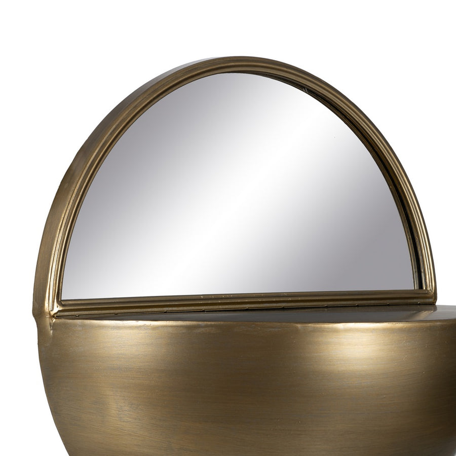 ESPEJO ORO ENVEJECIDO METAL-CRISTAL 36 X 17 X 40 CM