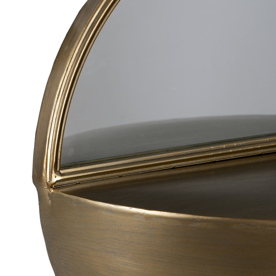 ESPEJO ORO ENVEJECIDO METAL-CRISTAL 36 X 17 X 40 CM