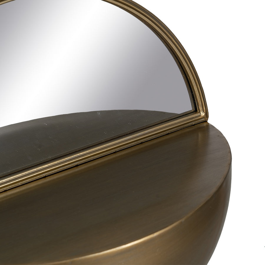 ESPEJO ORO ENVEJECIDO METAL-CRISTAL 36 X 17 X 40 CM