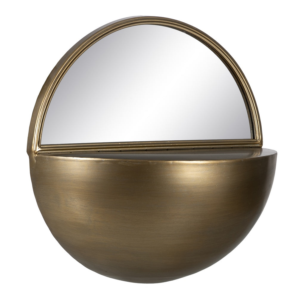 ESPEJO ORO ENVEJECIDO METAL-CRISTAL 36 X 17 X 40 CM
