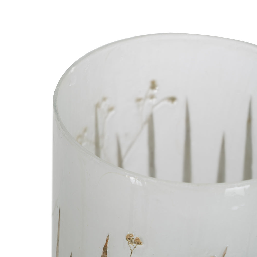 CANDLE HOLDER GREY-GOLD GLASS DECORATION 15 X 15 X 15 CM