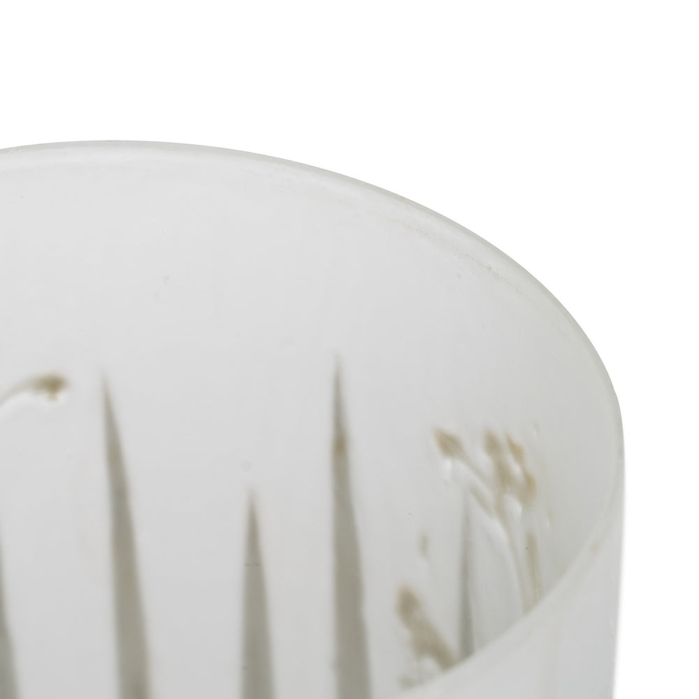 CANDLE HOLDER GREY-GOLD GLASS DECORATION 15 X 15 X 15 CM