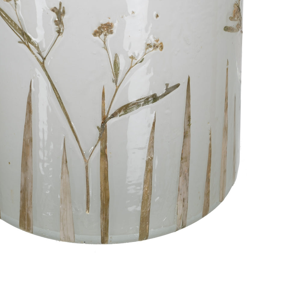 CANDLE HOLDER GREY-GOLD GLASS DECORATION 15 X 15 X 15 CM