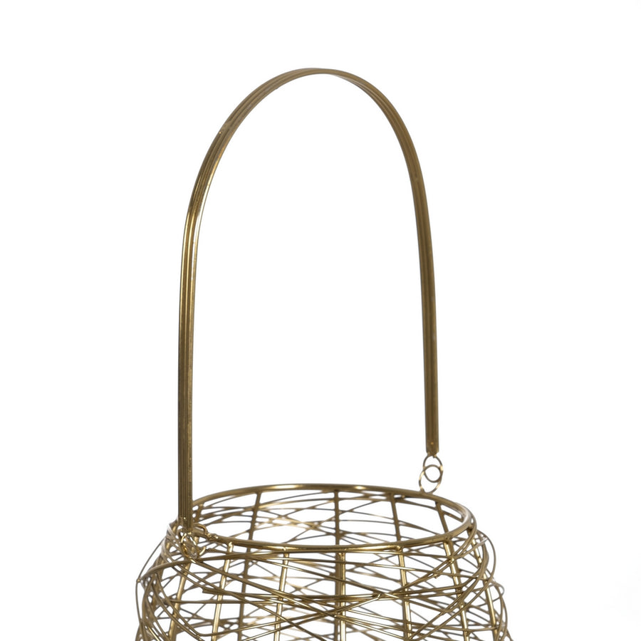 PORTAVELAS DORADO ACERO INOXIDABLE 24 X 26,50 X 38,50 CM