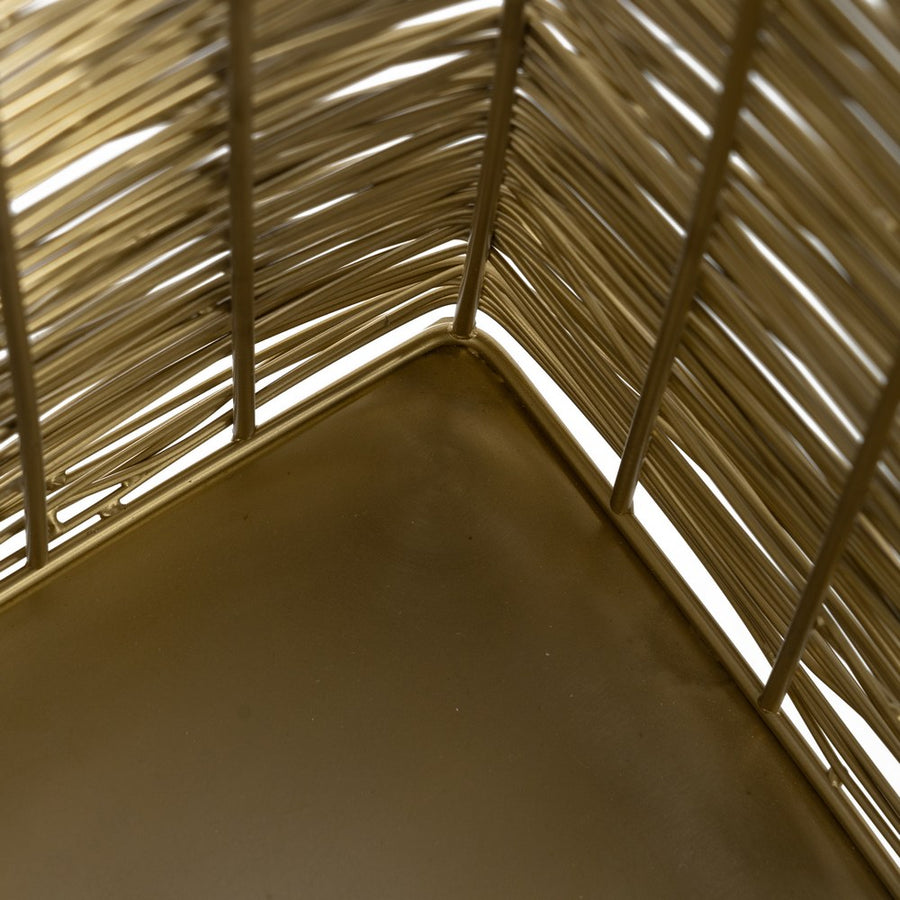 JARRÓN DORADO ACERO INOXIDABLE 12,50 X 12,50 X 20 CM