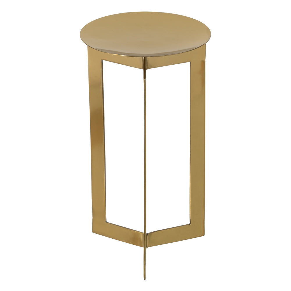 PORTAVELAS DORADO ACERO INOXIDABLE 16,50 X 16,50 X 29 CM