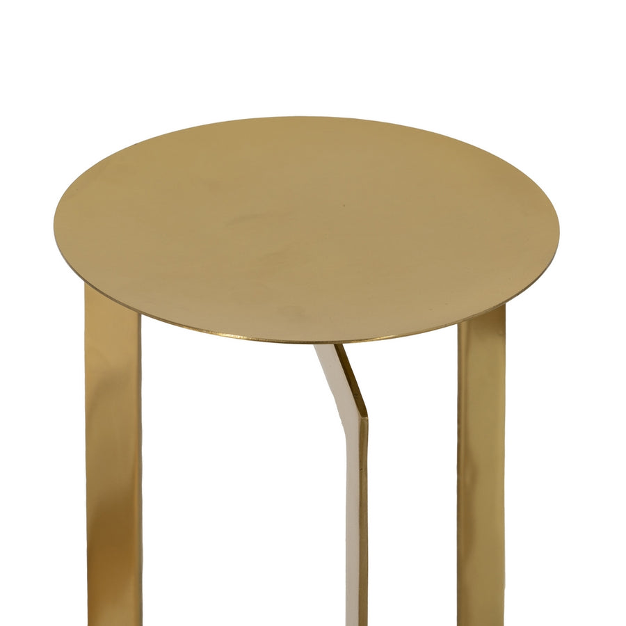 PORTAVELAS DORADO ACERO INOXIDABLE 16,50 X 16,50 X 38,50 CM