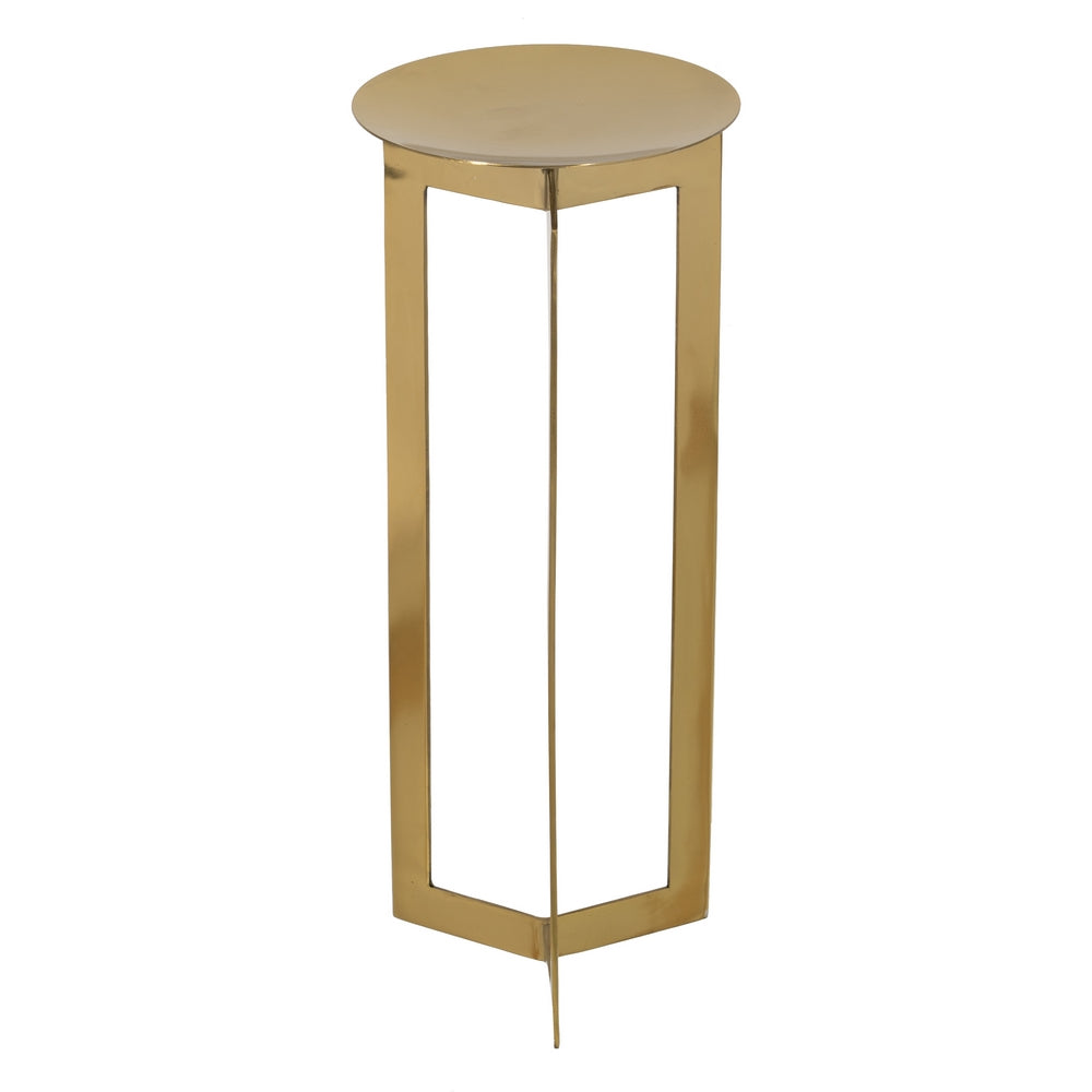 PORTAVELAS DORADO ACERO INOXIDABLE 16,50 X 16,50 X 38,50 CM