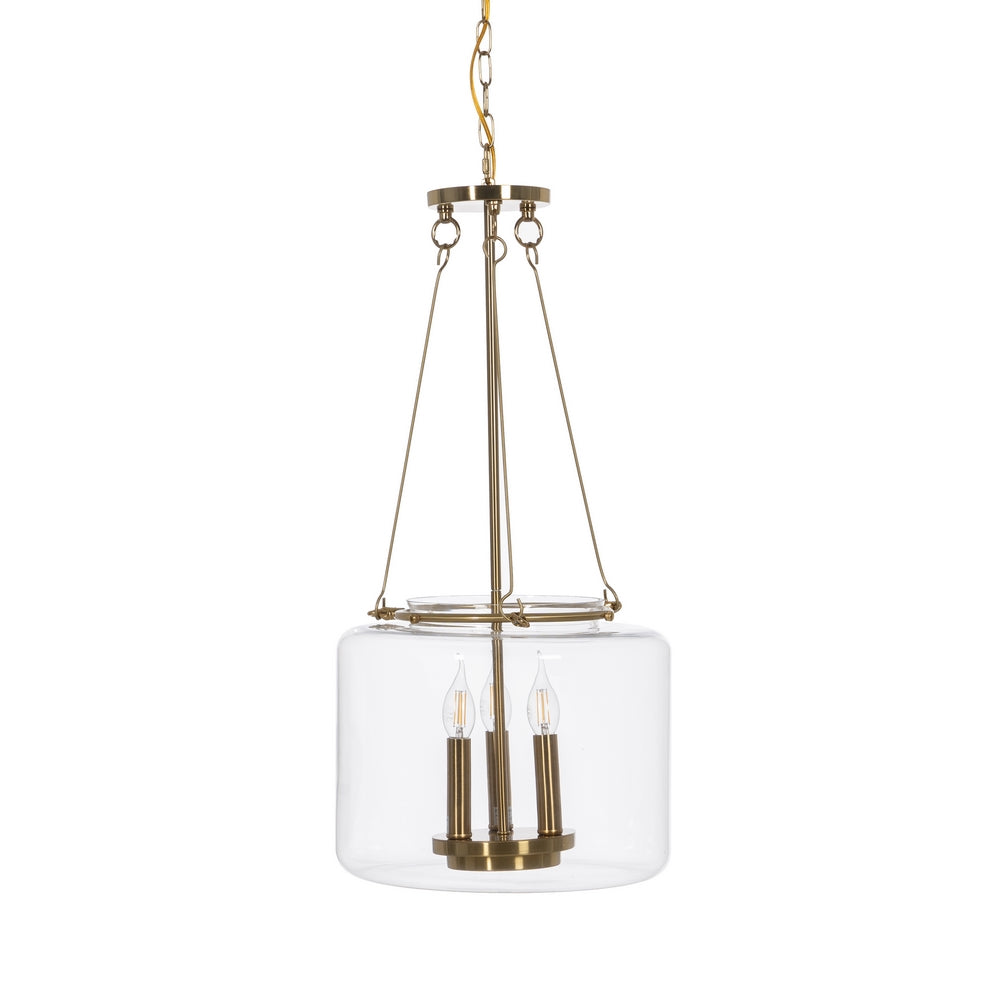 CEILING LAMP GOLD METAL / GLASS 35 X 35 X 72 CM