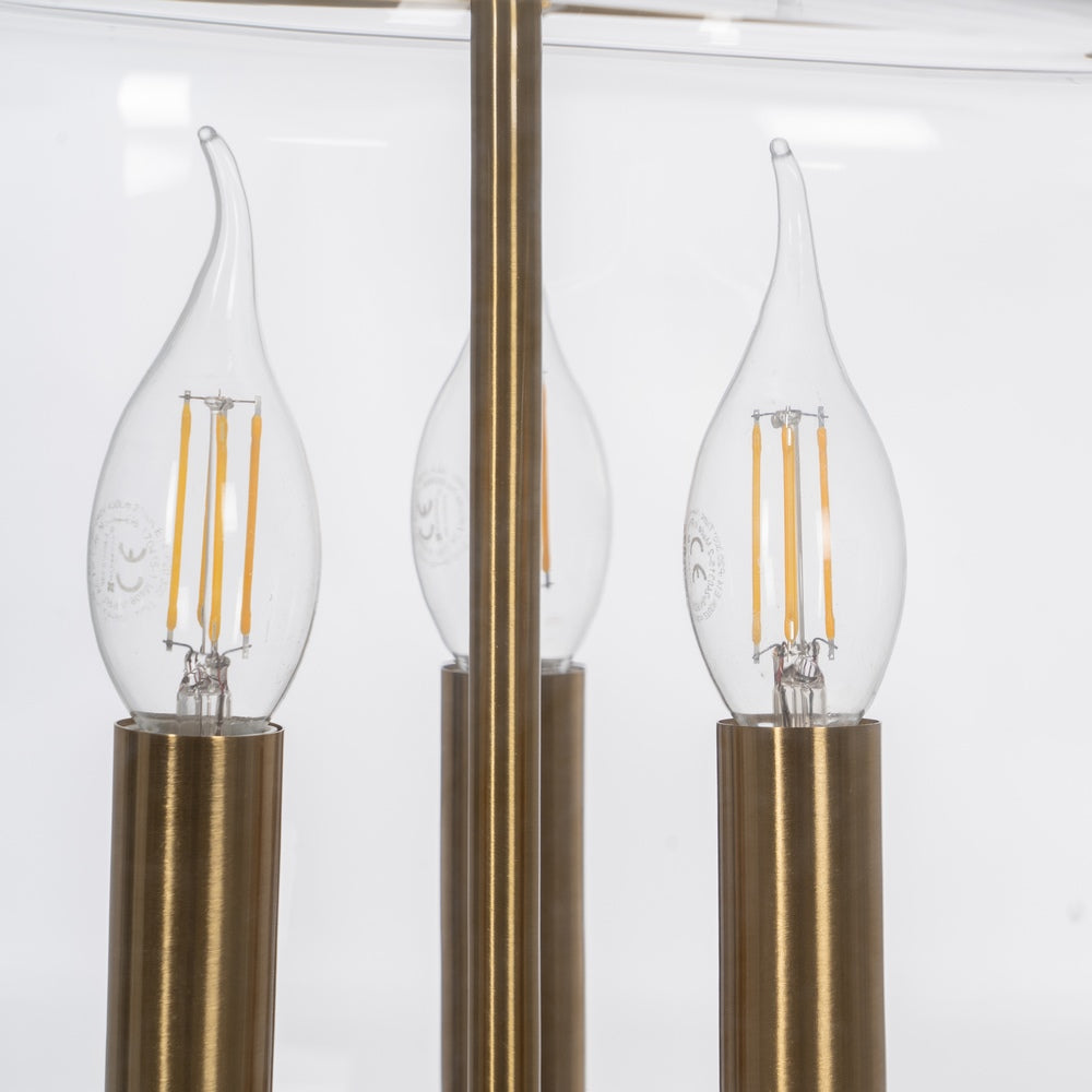 CEILING LAMP GOLD METAL / GLASS 35 X 35 X 72 CM