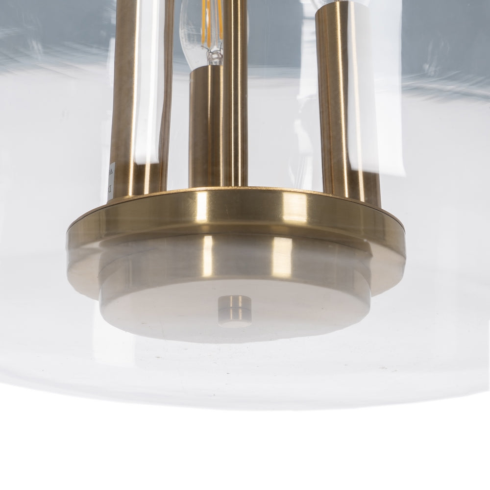 CEILING LAMP GOLD METAL / GLASS 35 X 35 X 72 CM