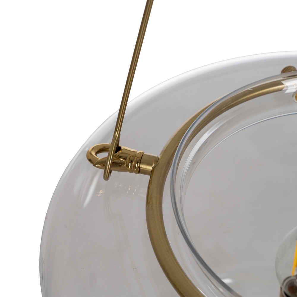 CEILING LAMP GOLD METAL / GLASS 35 X 35 X 72 CM