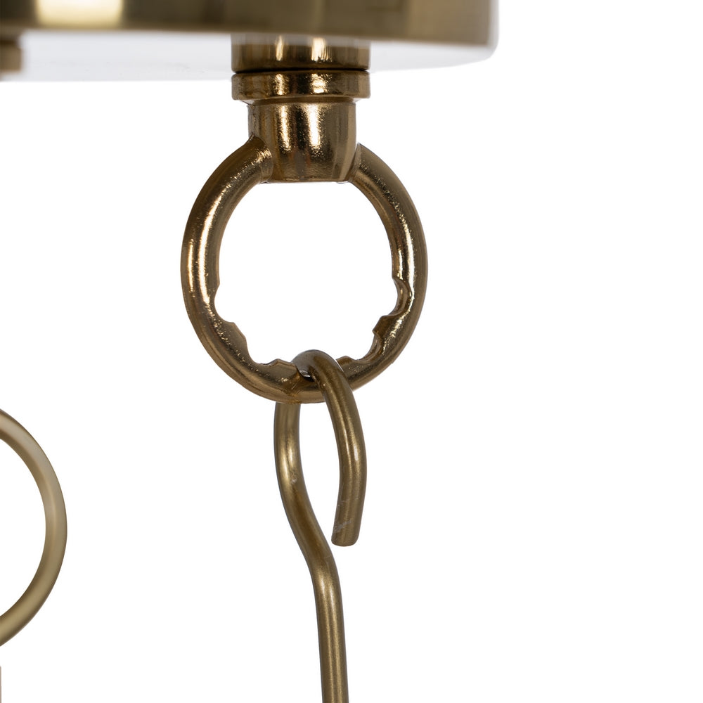 CEILING LAMP GOLD METAL / GLASS 35 X 35 X 72 CM