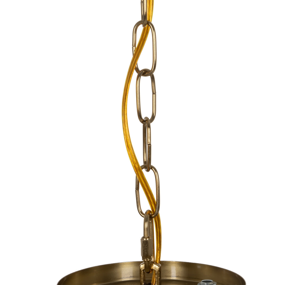 CEILING LAMP GOLD METAL / GLASS 35 X 35 X 72 CM