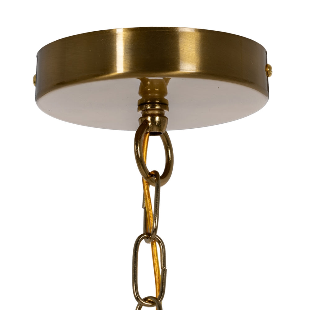 CEILING LAMP GOLD METAL / GLASS 35 X 35 X 72 CM