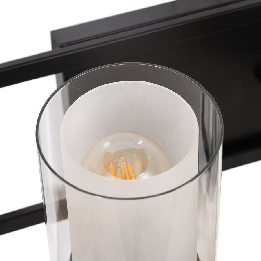 APLIQUE PARED NEGRO METAL / CRISTAL 36 X 17 X 21 CM