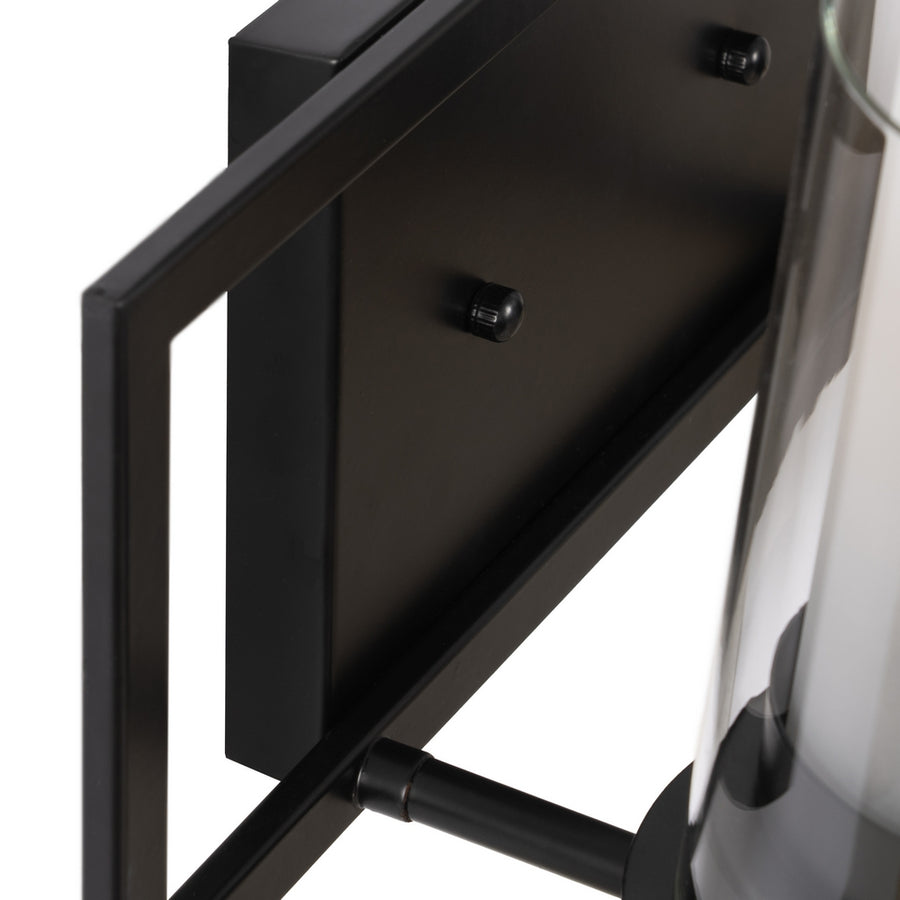 APLIQUE PARED NEGRO METAL / CRISTAL 36 X 17 X 21 CM