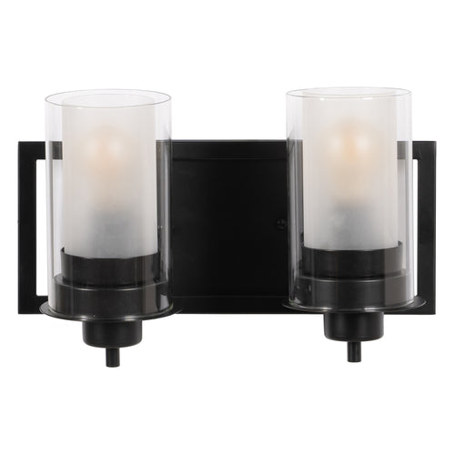 APLIQUE PARED NEGRO METAL / CRISTAL 36 X 17 X 21 CM