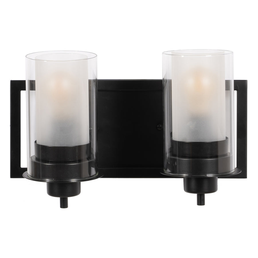 APLIQUE PARED NEGRO METAL / CRISTAL 36 X 17 X 21 CM