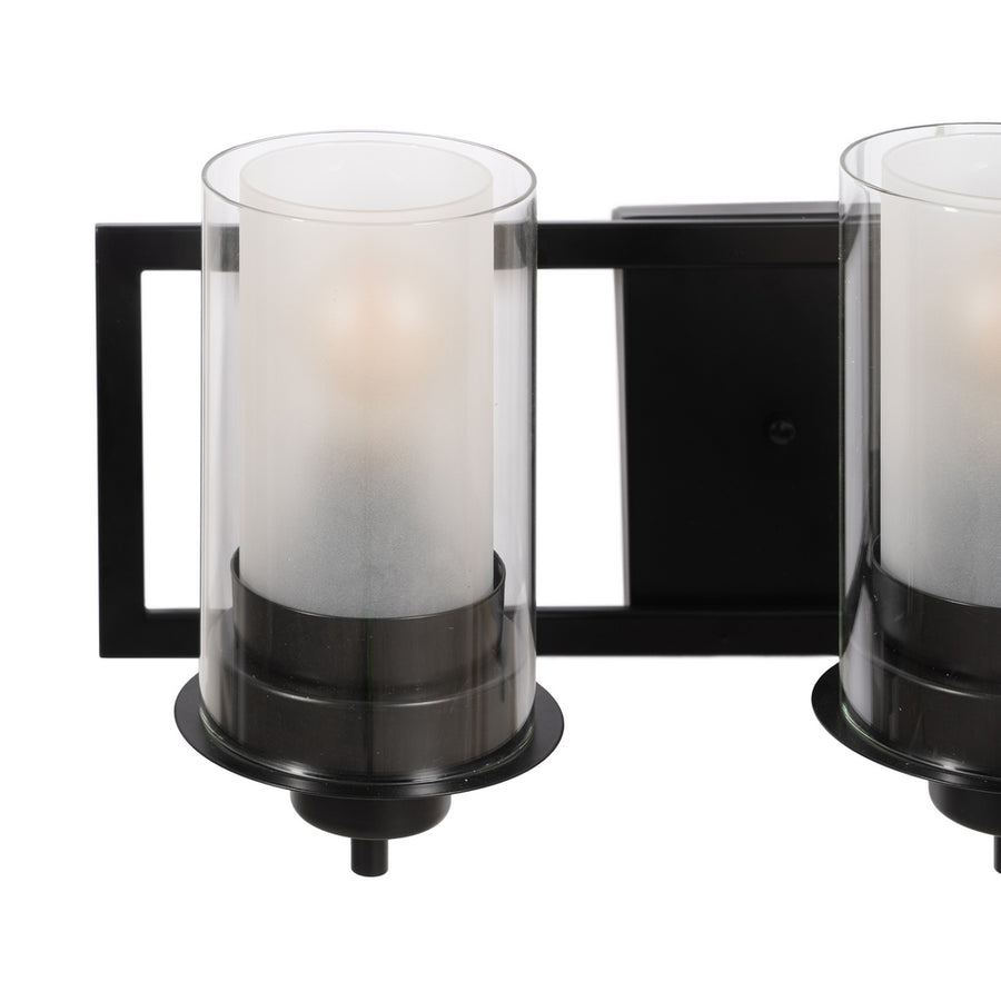 APLIQUE PARED NEGRO METAL / CRISTAL 56 X 17 X 21 CM