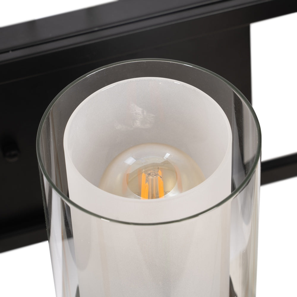 APLIQUE PARED NEGRO METAL / CRISTAL 56 X 17 X 21 CM