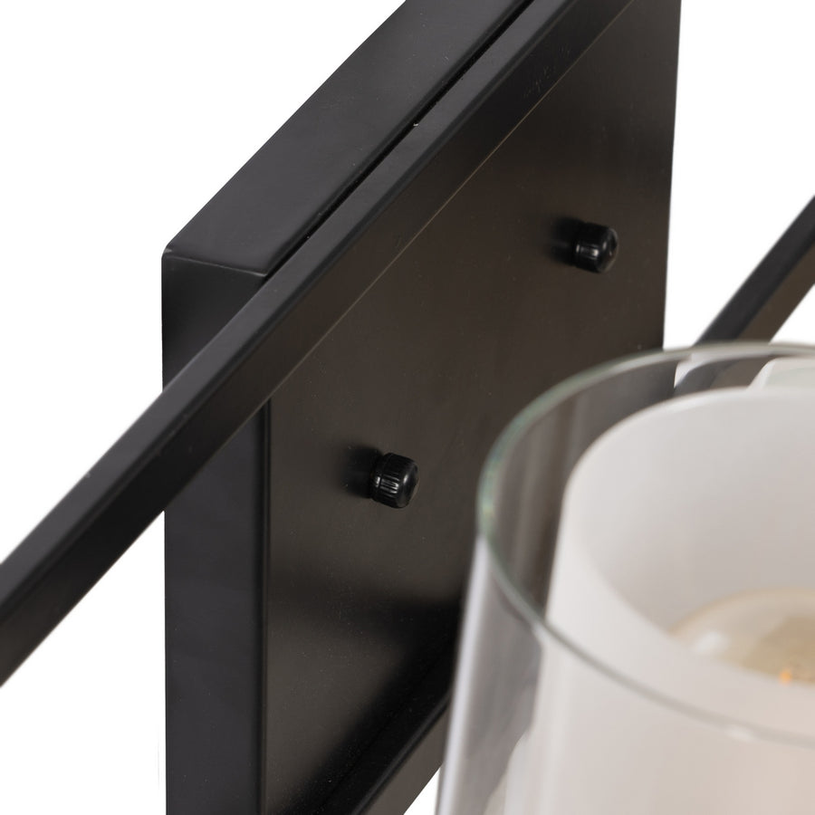 APLIQUE PARED NEGRO METAL / CRISTAL 56 X 17 X 21 CM