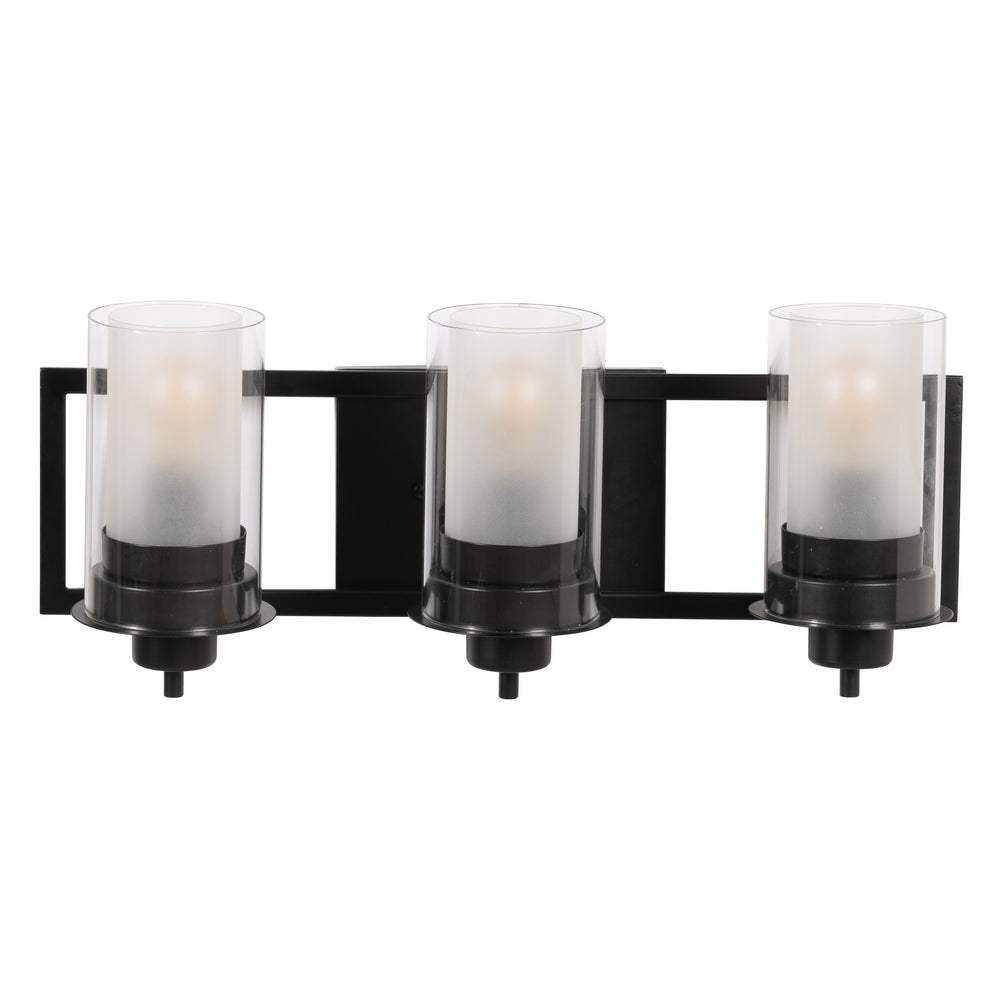 APLIQUE PARED NEGRO METAL / CRISTAL 56 X 17 X 21 CM