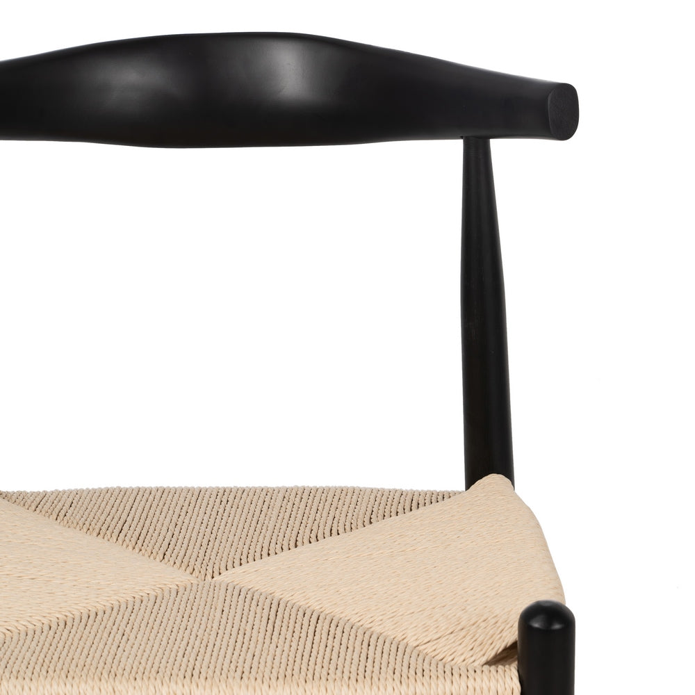 SILLA NEGRO MADERA / FIBRA SALÓN 53,50 X 47 X 77 CM