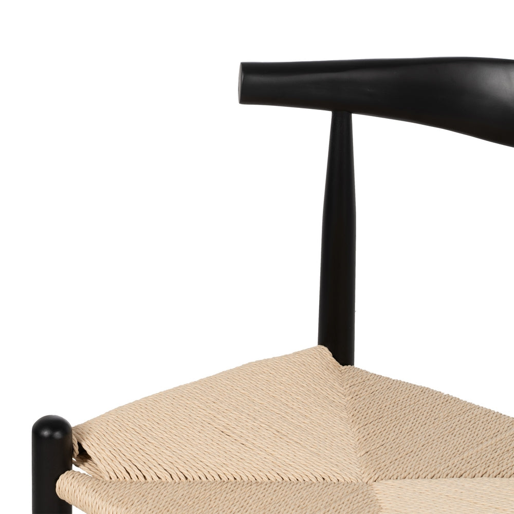 SILLA NEGRO MADERA / FIBRA SALÓN 53,50 X 47 X 77 CM