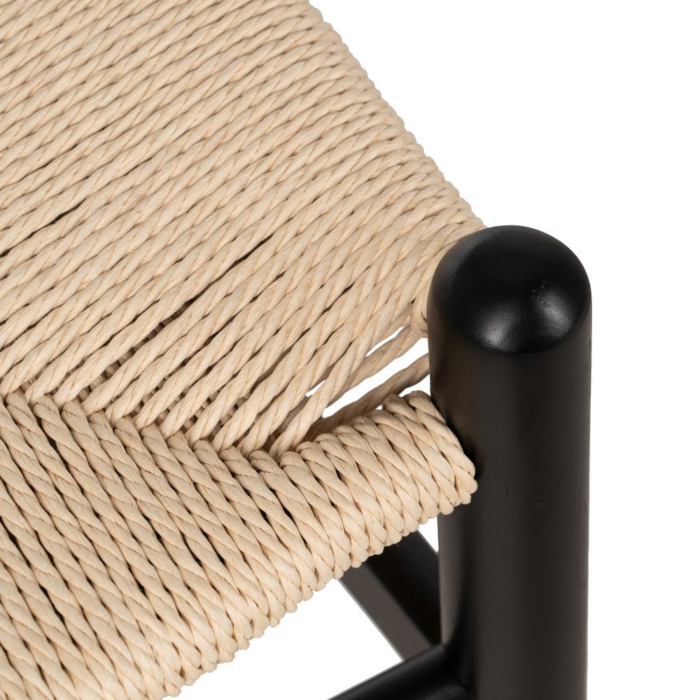 SILLA NEGRO MADERA / FIBRA SALÓN 53,50 X 47 X 77 CM