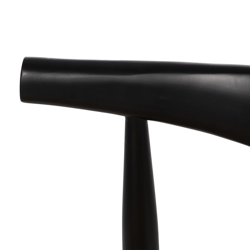 SILLA NEGRO MADERA / FIBRA SALÓN 53,50 X 47 X 77 CM