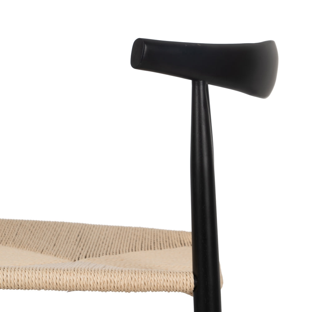 SILLA NEGRO MADERA / FIBRA SALÓN 53,50 X 47 X 77 CM
