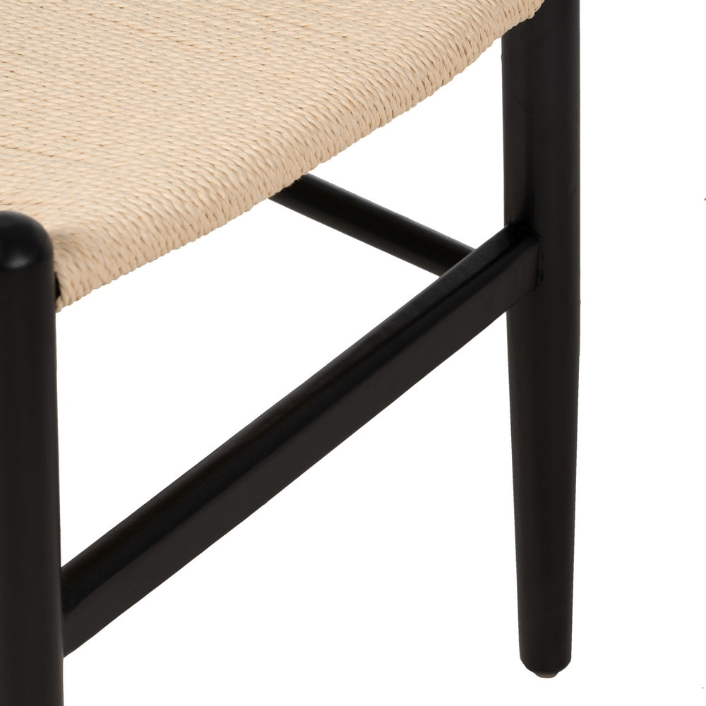 SILLA NEGRO MADERA / FIBRA SALÓN 53,50 X 47 X 77 CM