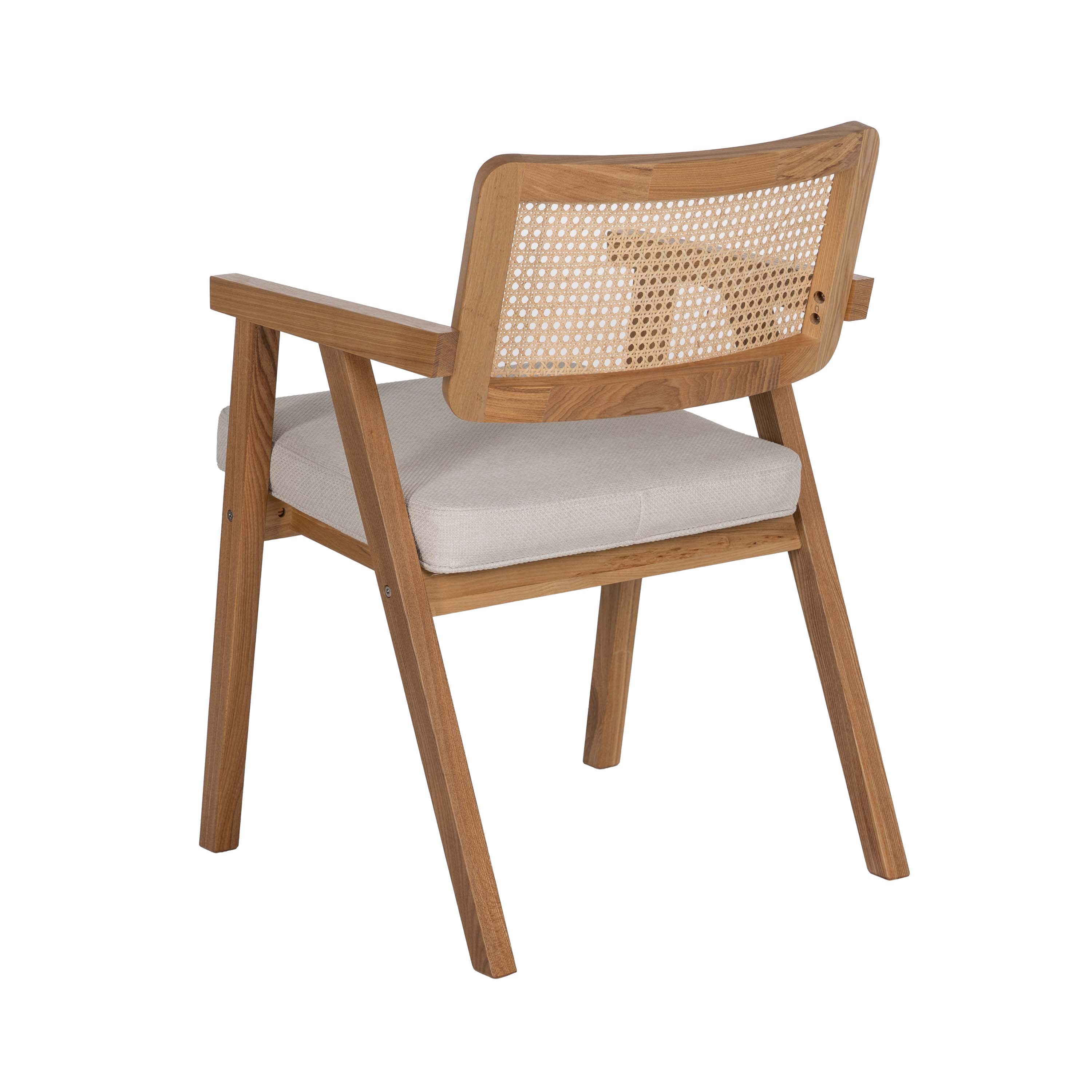 SILLA BRAZOS NATURAL MADERA / FIBRA 56 X 55 X 81 CM