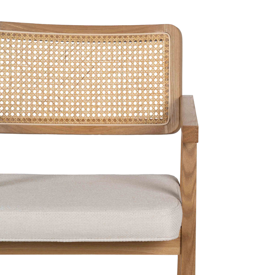 SILLA BRAZOS NATURAL MADERA / FIBRA 56 X 55 X 81 CM
