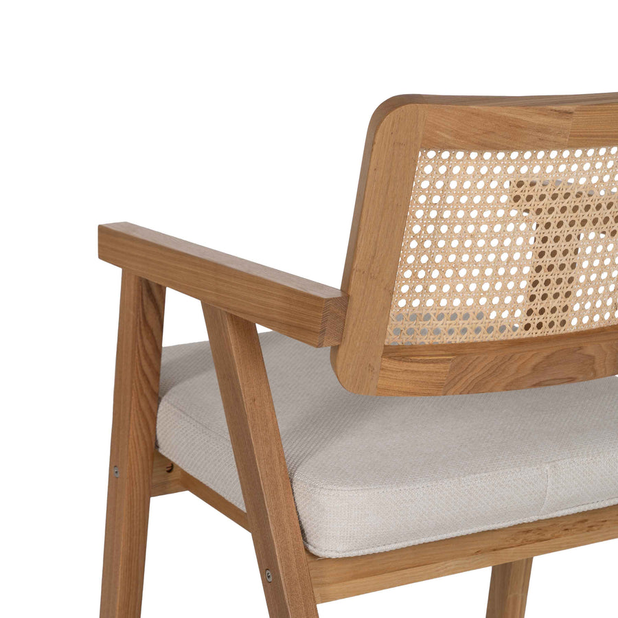 SILLA BRAZOS NATURAL MADERA / FIBRA 56 X 55 X 81 CM