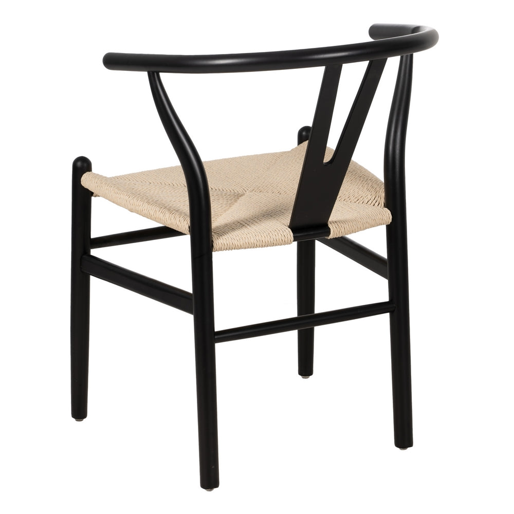SILLA NEGRO MADERA / FIBRA SALÓN 55 X 55 X 77 CM