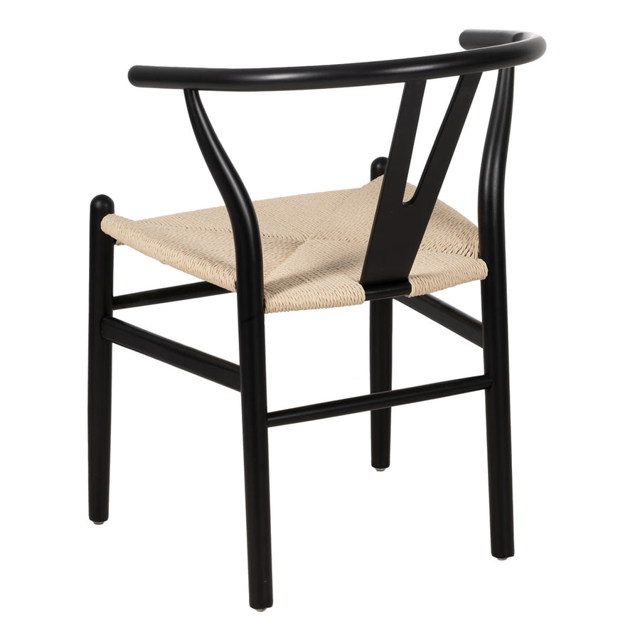SILLA NEGRO MADERA / FIBRA SALÓN 55 X 55 X 77 CM